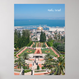 Bahá'í-tuinen van Haifa Poster