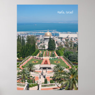 Bahá'í-tuinen van Haifa Poster