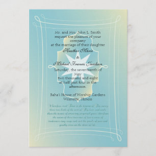 Baha'i Wedding Invitation (aangepast) Kaart