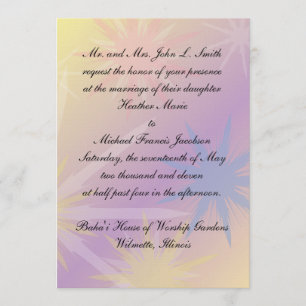 Baha'i Wedding Invitation Kaart