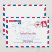Bahama Air Mail Post Huwelijksreceptie Kaart (Voorkant / Achterkant)