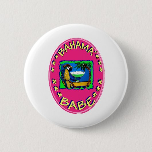 Bahama Babe Ronde Button 5,7 Cm (Voorkant)