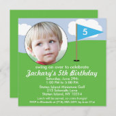 Bahama Blue Hole in One Photo Mini Golf Party Kaart (Voorkant / Achterkant)