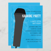 Bahama Blue Rock Out Karaoke Birthday Party Kaart (Voorkant / Achterkant)