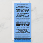 Bahama Blue VIP Foto Ticket Birthday Party Kaart (Achterkant)