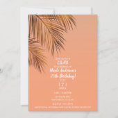 Bahama Breeze Bronze Palm Koraal Verjaardagsfeestj Kaart (Voorkant)