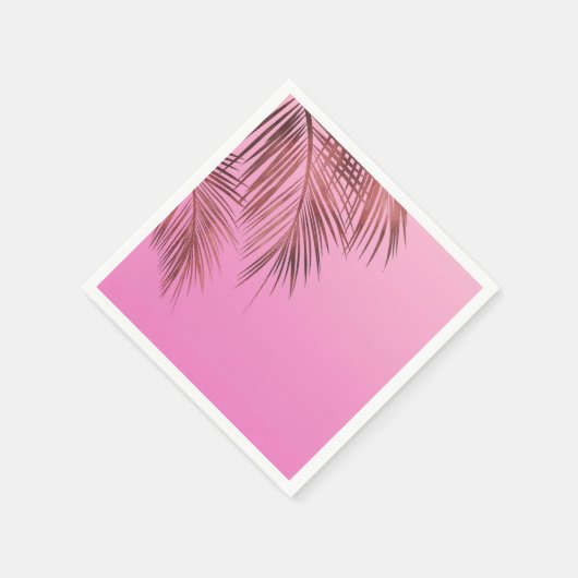 Bahama Breeze Bronze Roos Gold Palm Pink Weddensch Servet (Hoek)