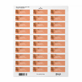 Bahama Breeze Bronzen Palm Koraal Perzik Bruiloft Etiket (Full Sheet)