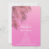 Bahama Breeze Bronzen Palm Roze Bruidsdouche Kaart (Voorkant)