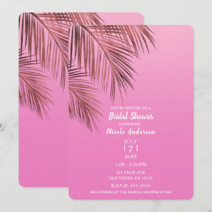 Bahama Breeze Bronzen Palm Roze Bruidsdouche Kaart