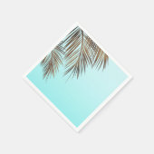 Bahama Breeze Koper Palm Aqua Zee Blauw Bruiloft Servet (Hoek)