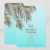 Bahama Breeze Koperpalm Aqua Blauwe Verjaardagsfee Kaart (Voorkant / Achterkant)