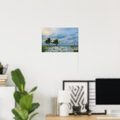 Bahama Bries bij zonsondergang, Treasure Cay Poster (Thuiskantoor)