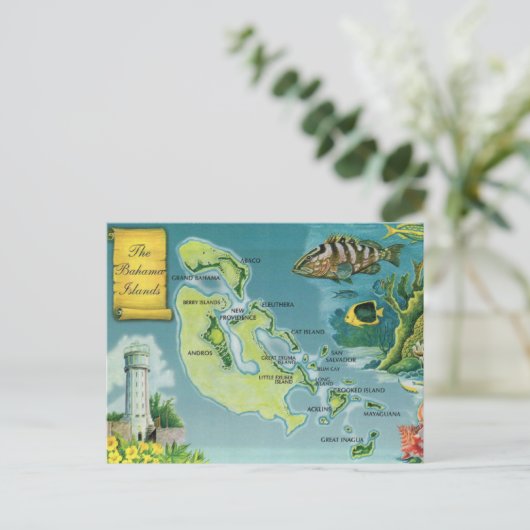 Bahama-eilanden  briefkaart (Staand voorkant)