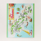 Bahama-eilanden Kaart Legpuzzel (Verticaal)