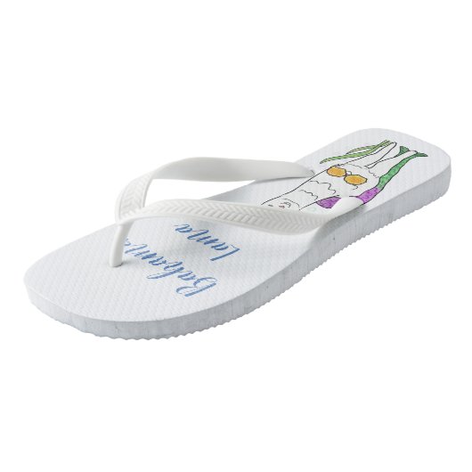 Bahama Llama Mermaid Teenslippers (Schuin)
