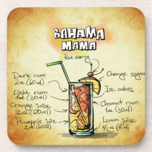 Bahama Mama Bartender Drink Recipe Drankjes Onderzetter