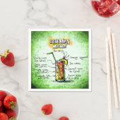 Bahama Mama Bartender Drink Recipe Servet (Insitu)