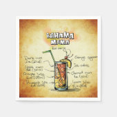 Bahama Mama Bartender Drink Recipe Servetten (Voorkant)