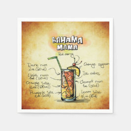 Bahama Mama Bartender Drink Recipe Servetten