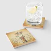 Bahama Mama Bartender Drink Recipe Stenen Onderzetter (Zijkant)