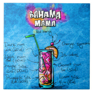 Bahama Mama Cocktail 6 x 6 inch keramische foto's Tegeltje