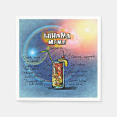 Bahama Mama Cocktail (#8 van de 12 Reeksen van de  Servet (Voorkant)