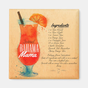 Bahama Mama Cocktail Magneet