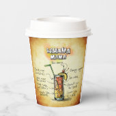 Bahama Mama Cocktail Papieren Bekers (Achterkant)