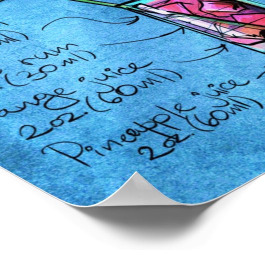 Bahama Mama Cocktail Poster (Hoek)