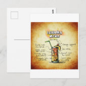 Bahama Mama Cocktail Recipe Briefkaart (Voorkant / Achterkant)