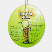 Bahama Mama Cocktail Recipe Keramisch Ornament (Links)