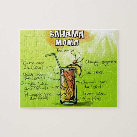 Bahama Mama Cocktail Recipe Legpuzzel (Horizontaal)
