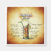 Bahama Mama Cocktail Recipe Magneet (Voorkant)