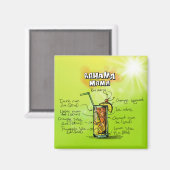 Bahama Mama Cocktail Recipe Magneet (Voorkant / Achterkant)