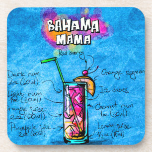 Bahama Mama Cocktail Recipe Plastic Onderzetter