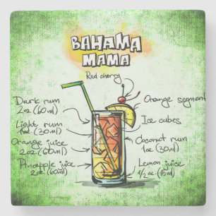 Bahama mama Drink Recipe Stenen Onderzetter