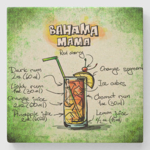 Bahama mama Drink Recipe Stenen Onderzetter