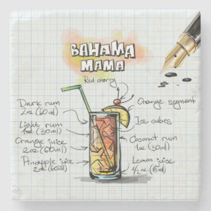 Bahama Mama Drink Stenen Onderzetter