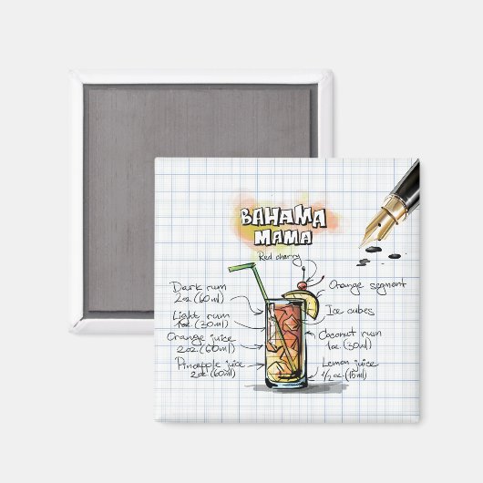 Bahama Mama Magneet (Voorkant / Achterkant)