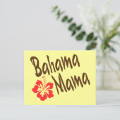 Bahama mama met hibiscus briefkaart (Staand voorkant)