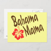 Bahama mama met hibiscus briefkaart (Voorkant / Achterkant)