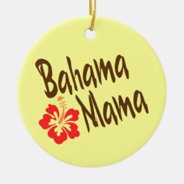 Bahama mama met hibiscus keramisch ornament