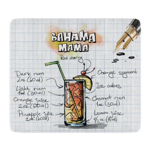 Bahama Mama Snijplank (Voorkant)