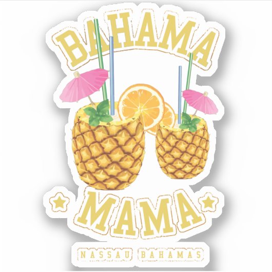 Bahama Mama Vakantie Nassau Bahama's Sticker Cruis (Voorkant)