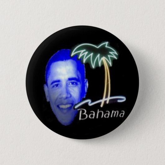 Bahama Obama Ronde Button 5,7 Cm (Voorkant)