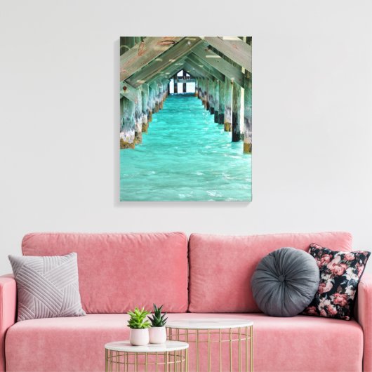 Bahama Pier Canvas Afdruk (Insitu (Woonkamer))