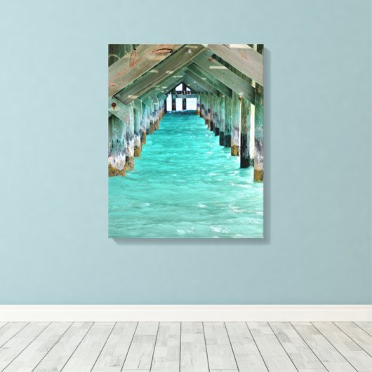 Bahama Pier Canvas Afdruk (Insitu (Houten vloer))