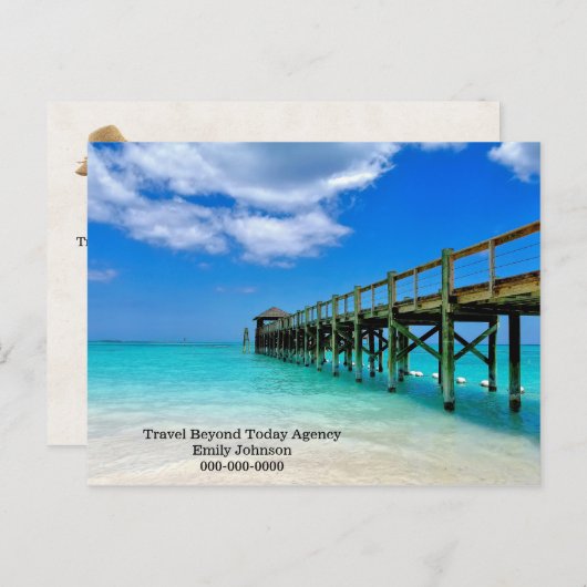 Bahama Pier Reisbureau Briefkaart (Voorkant / Achterkant)