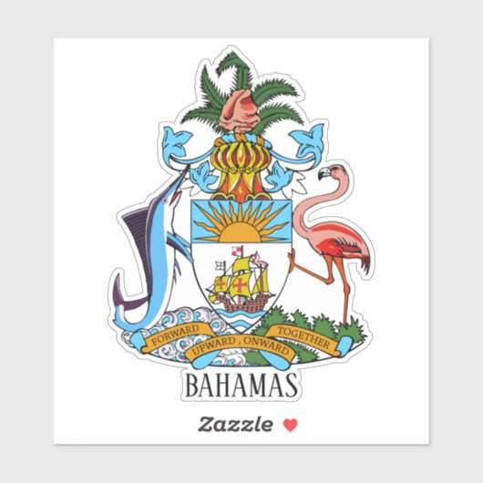 Bahama ' s nationaal wapenschild sticker (Vel)